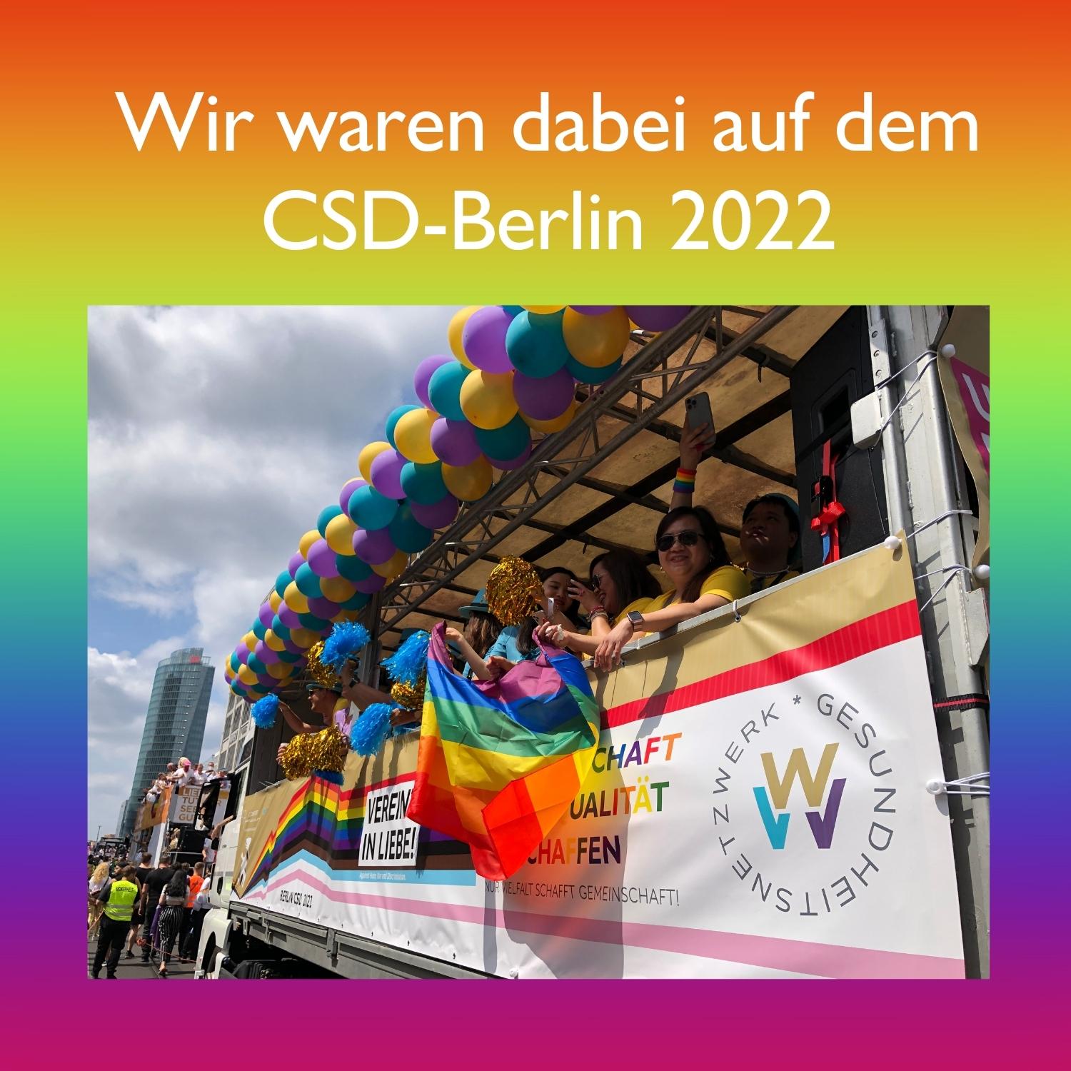 WVV-Gesundheitsnetzwerk aud CSD Berlin 2022