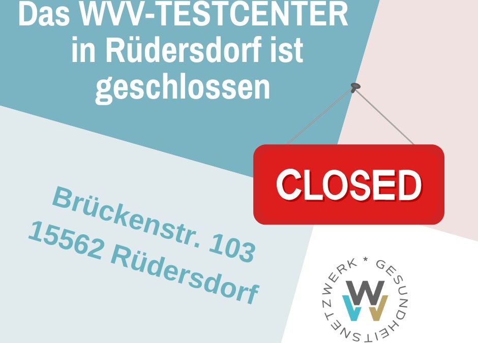 Das Testzentrum Rüdersdorf ist geschlossen